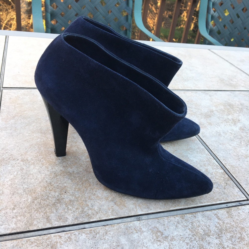 Balenciaga navy suede ankle boots 38 - Picture 11 of 12
